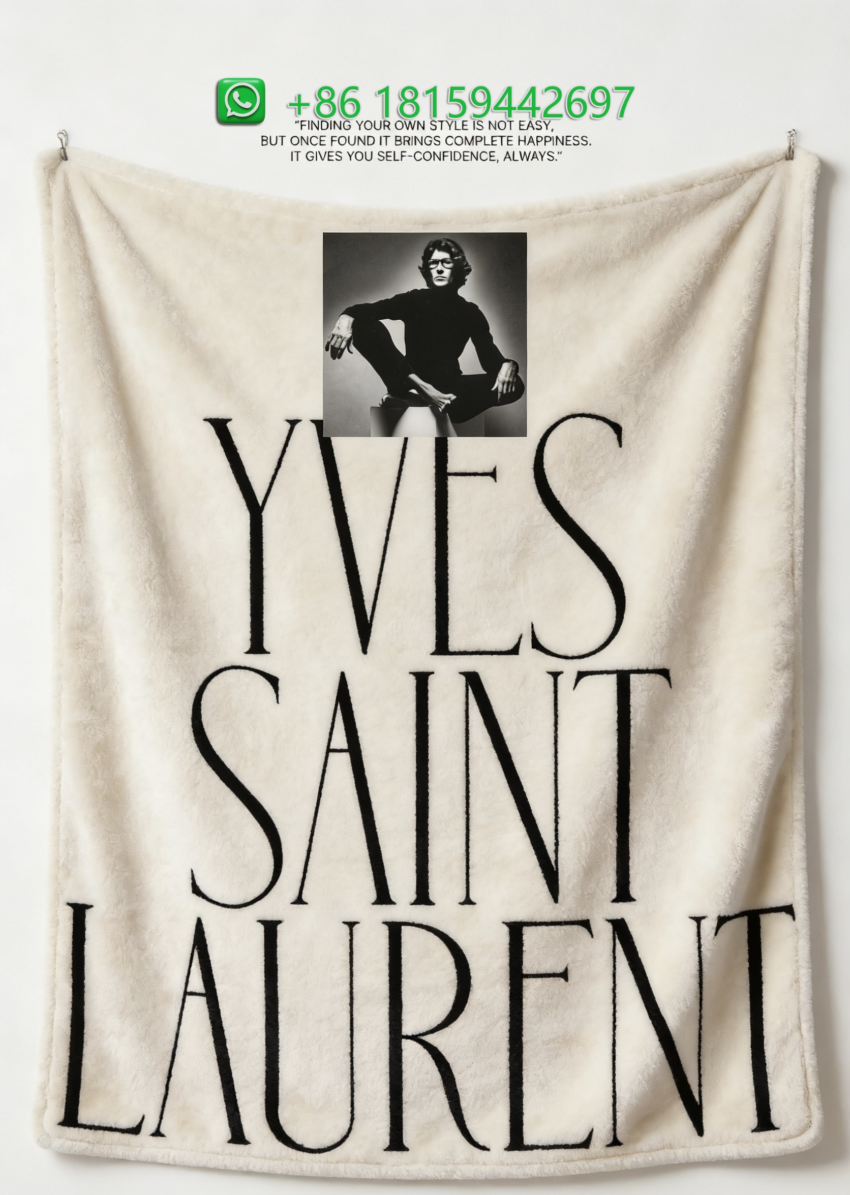Yves Saint Laurent Throw Blankets